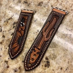 42mm custom leather Apple watch band